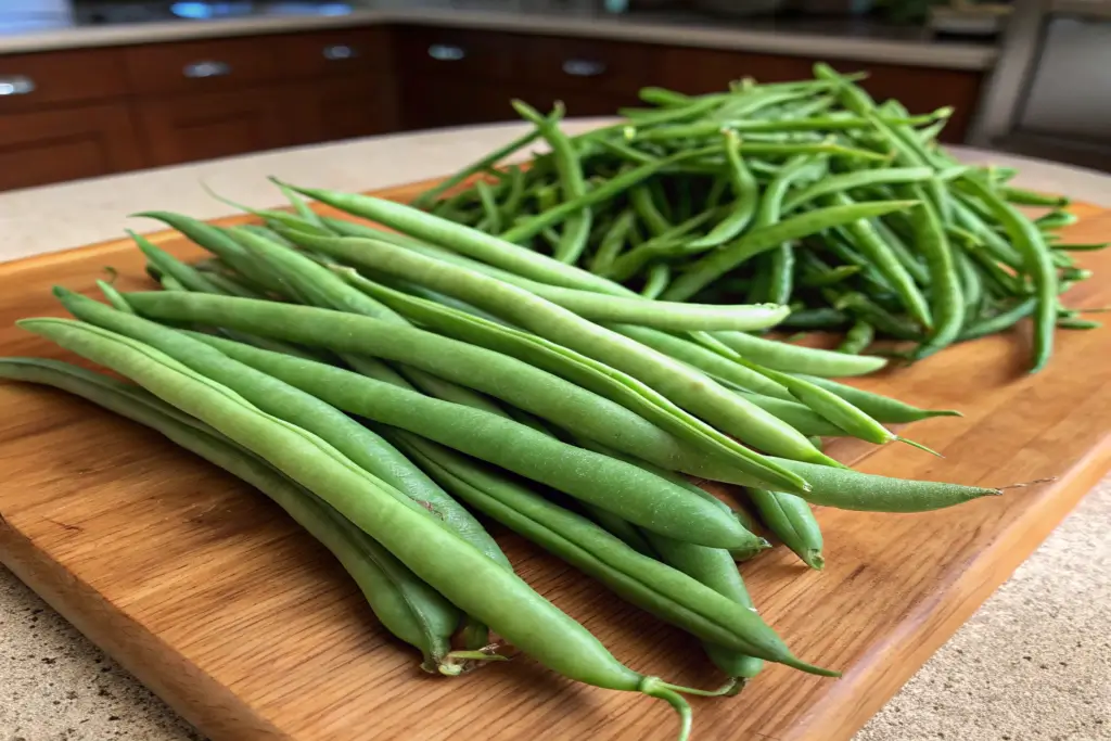 Comparison of French Style Green Beans and Regular Green Beans.