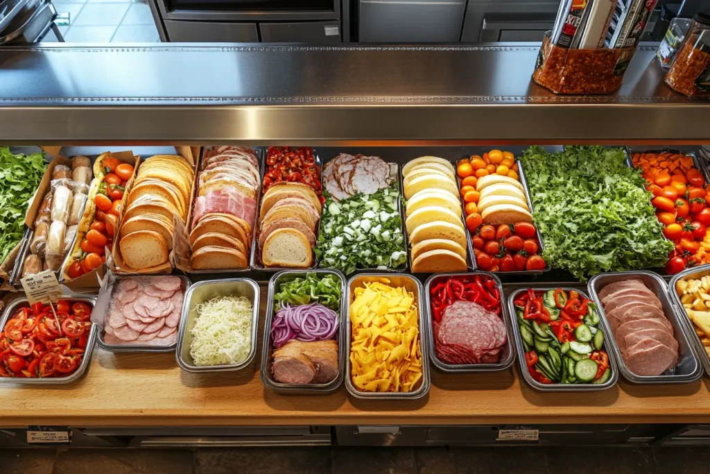 Jersey Mike's Sandwich Counter with Fresh Ingredients