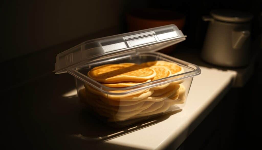 Leftover pancakes storage